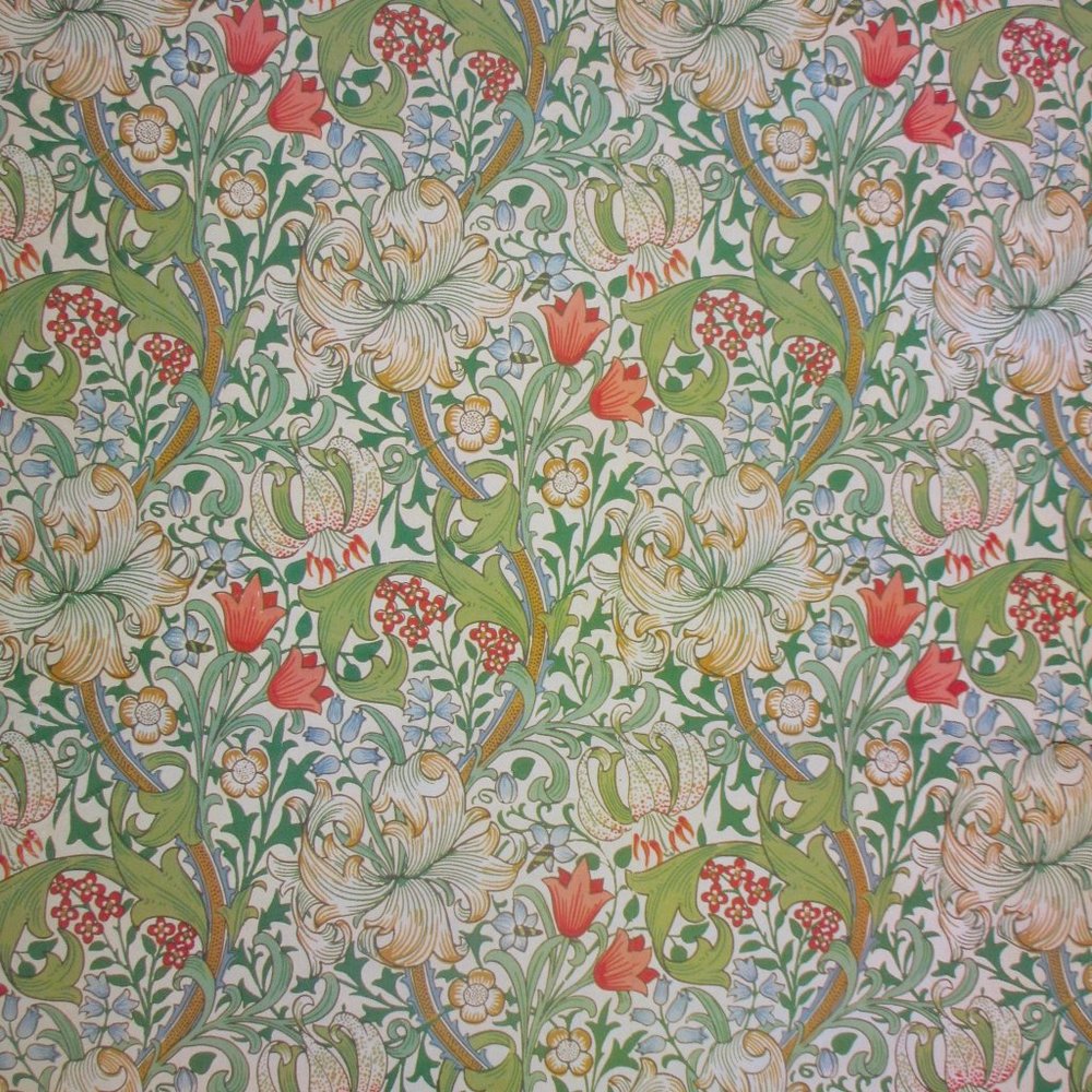 William Morris  Golden Lily Gift Wrap 3 Sheets English 1987